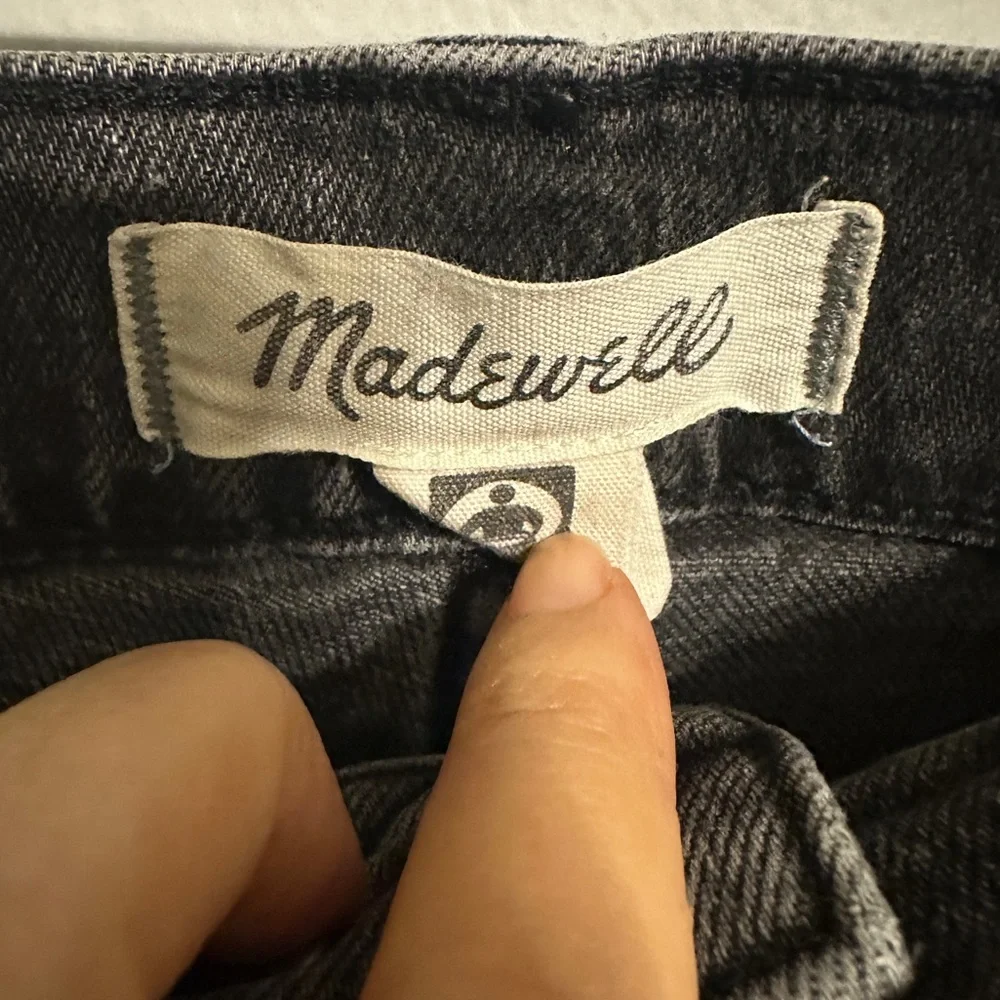 Madewell High Rise The Perfect Vintage Jean Black Washed Denim size 27 - Picture 5 of 6